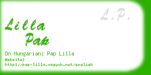 lilla pap business card